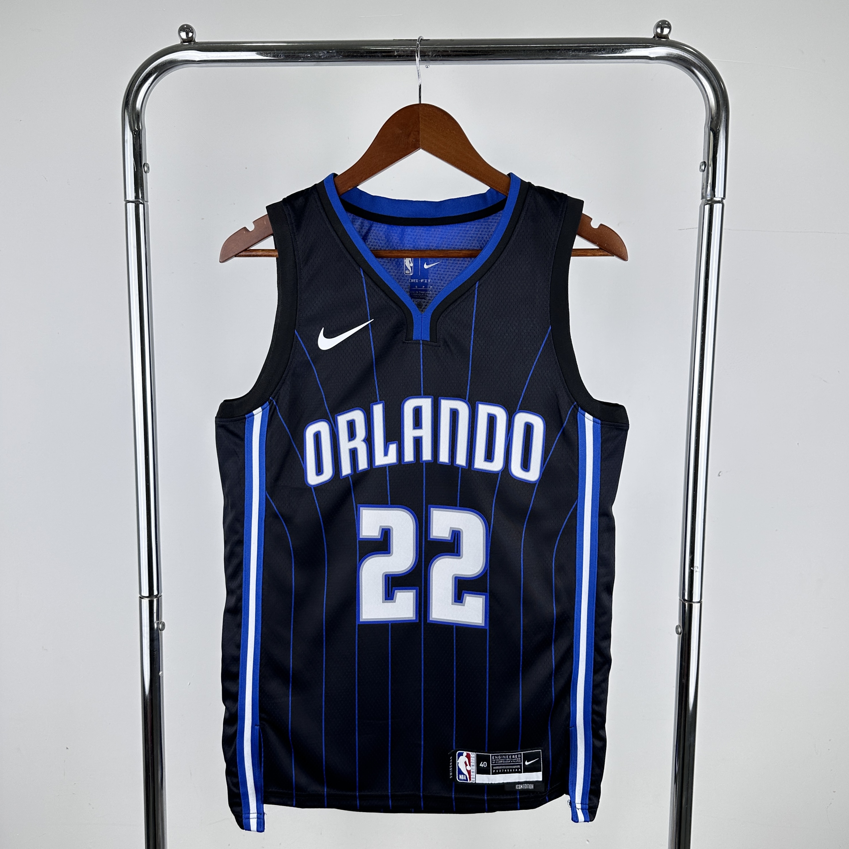 Men Orlando Magic #22 Wagner Black stripe Nike 2024 NBA Jersey->orlando magic->NBA Jersey